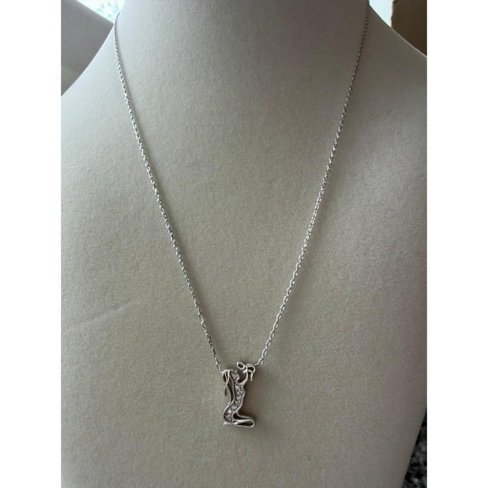 Mother and Child Pendant Necklace Silver Tone Crystal Accents Motherhood Jewelry - Picture 4 of 4